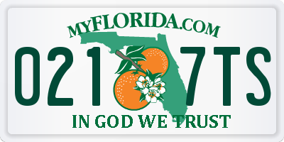 FL license plate 0217TS