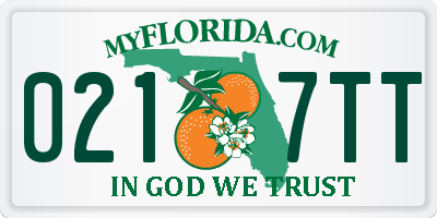 FL license plate 0217TT