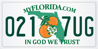 FL license plate 0217UG