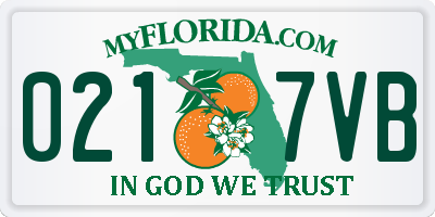 FL license plate 0217VB