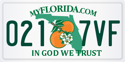 FL license plate 0217VF