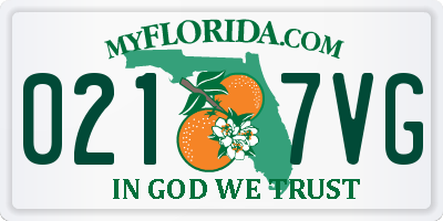 FL license plate 0217VG