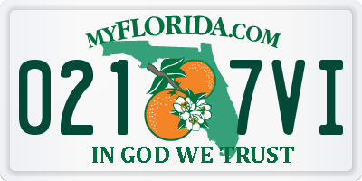 FL license plate 0217VI