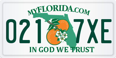 FL license plate 0217XE