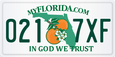 FL license plate 0217XF