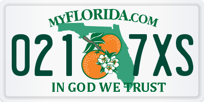 FL license plate 0217XS