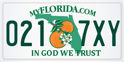 FL license plate 0217XY