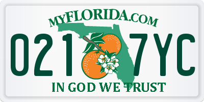 FL license plate 0217YC