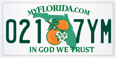 FL license plate 0217YM