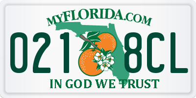 FL license plate 0218CL