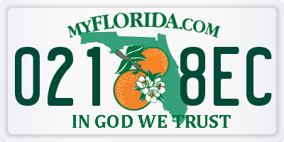 FL license plate 0218EC