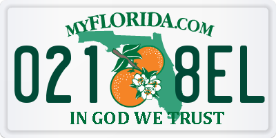 FL license plate 0218EL