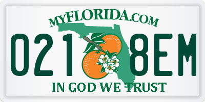 FL license plate 0218EM