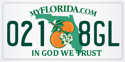 FL license plate 0218GL