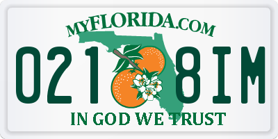 FL license plate 0218IM