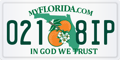 FL license plate 0218IP