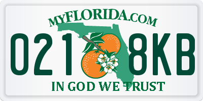 FL license plate 0218KB