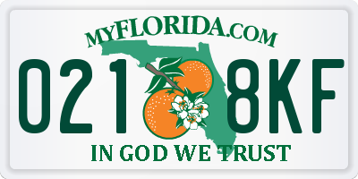FL license plate 0218KF