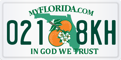 FL license plate 0218KH