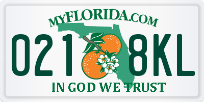 FL license plate 0218KL