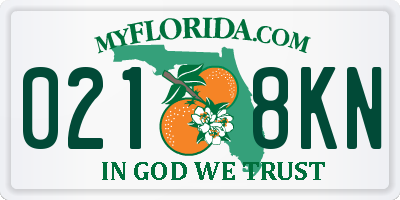 FL license plate 0218KN