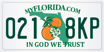 FL license plate 0218KP