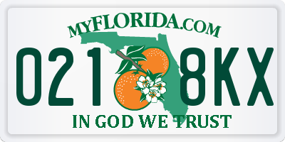 FL license plate 0218KX