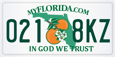 FL license plate 0218KZ