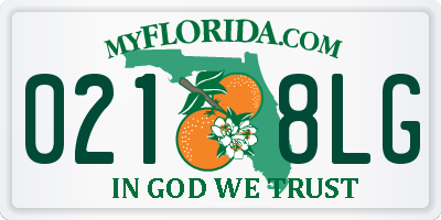 FL license plate 0218LG
