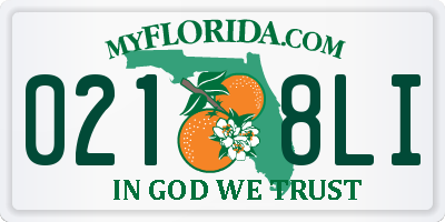 FL license plate 0218LI