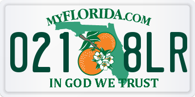 FL license plate 0218LR