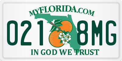 FL license plate 0218MG