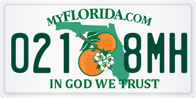 FL license plate 0218MH