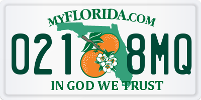 FL license plate 0218MQ