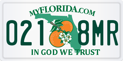 FL license plate 0218MR