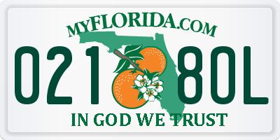 FL license plate 0218OL