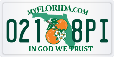 FL license plate 0218PI