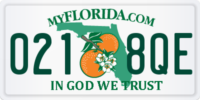 FL license plate 0218QE