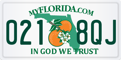FL license plate 0218QJ
