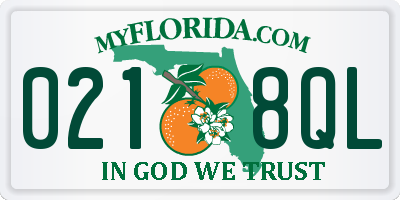 FL license plate 0218QL