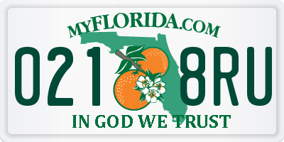 FL license plate 0218RU
