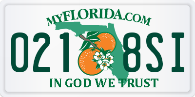 FL license plate 0218SI
