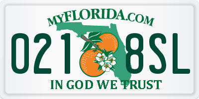 FL license plate 0218SL