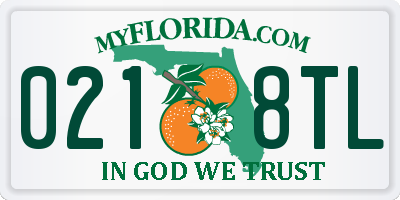 FL license plate 0218TL
