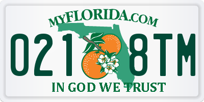 FL license plate 0218TM