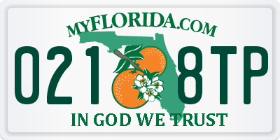 FL license plate 0218TP