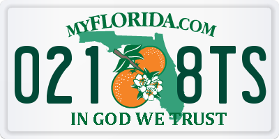 FL license plate 0218TS