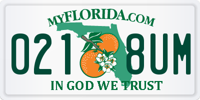 FL license plate 0218UM