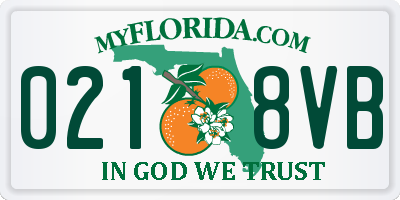 FL license plate 0218VB
