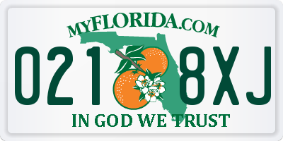 FL license plate 0218XJ